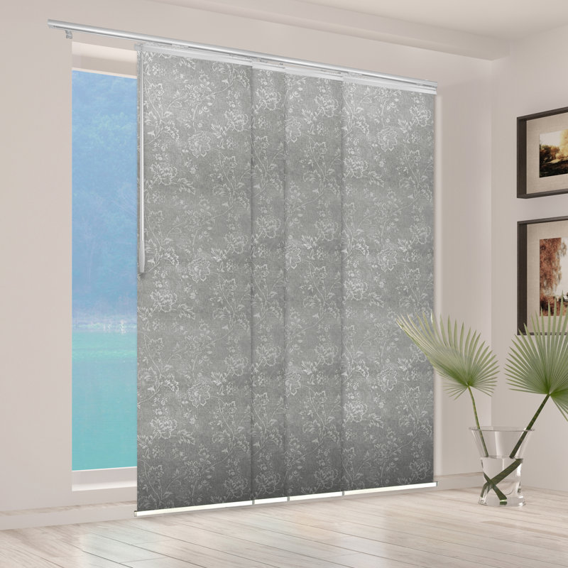 Store vertical semi-transparent Carolyn, L 88 po x L 94 po, Blanc