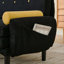 Fauteuil inclinable en velours noir avec causeuse-984214950