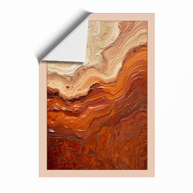 Mineral Flows Modern - Framed Print, Unframed, A4 - 29.7 x 21.0 cm