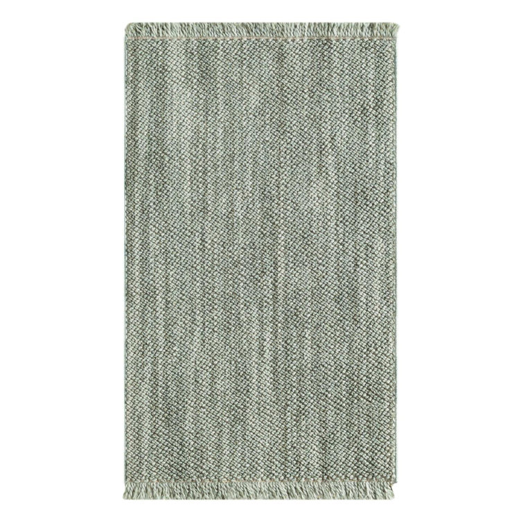 Textured Fringed Area Rug