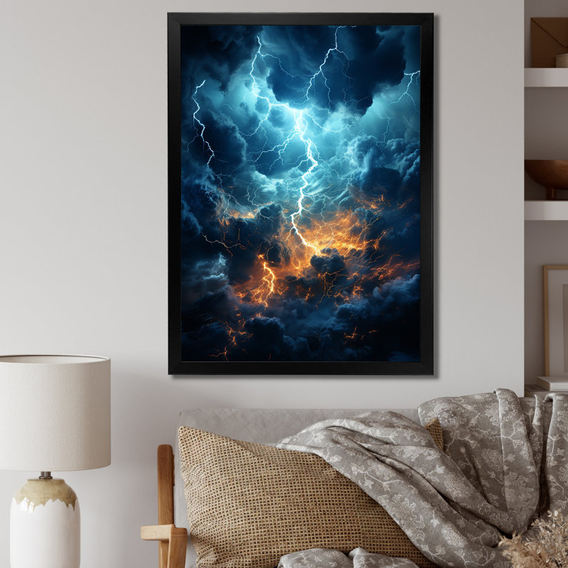 Lightning Ethereal Lightning II, reproduction d'art sur toile, H 32 po x l 24 po x P 1 po, Noir