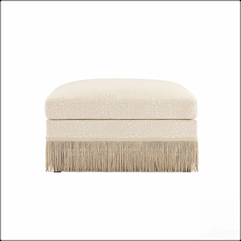 Repose-pieds en chenille léopard texturé doux, doux pour la peau et élégant pour les intérieurs modernes, beige brown