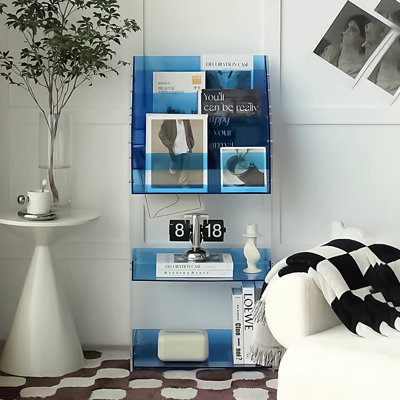 Acrylic multi-level bookshelf for reading