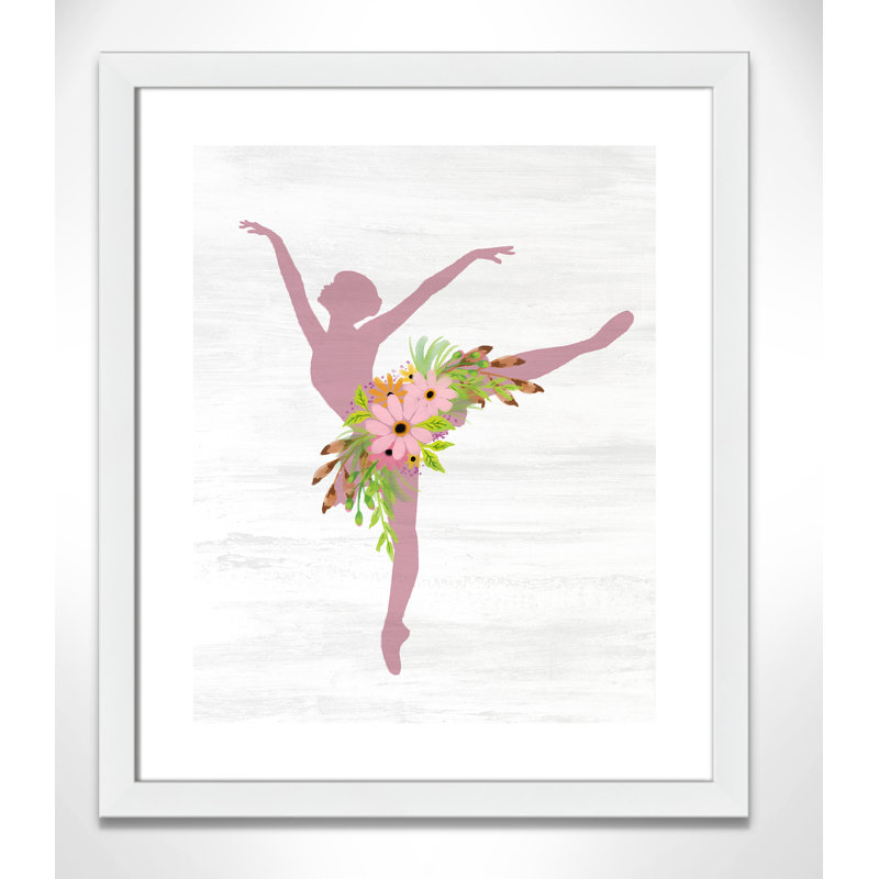 Ballet toute la journée 3, H 26,5 po x l 22,5 po x P 0,63 po, Encadrement beige