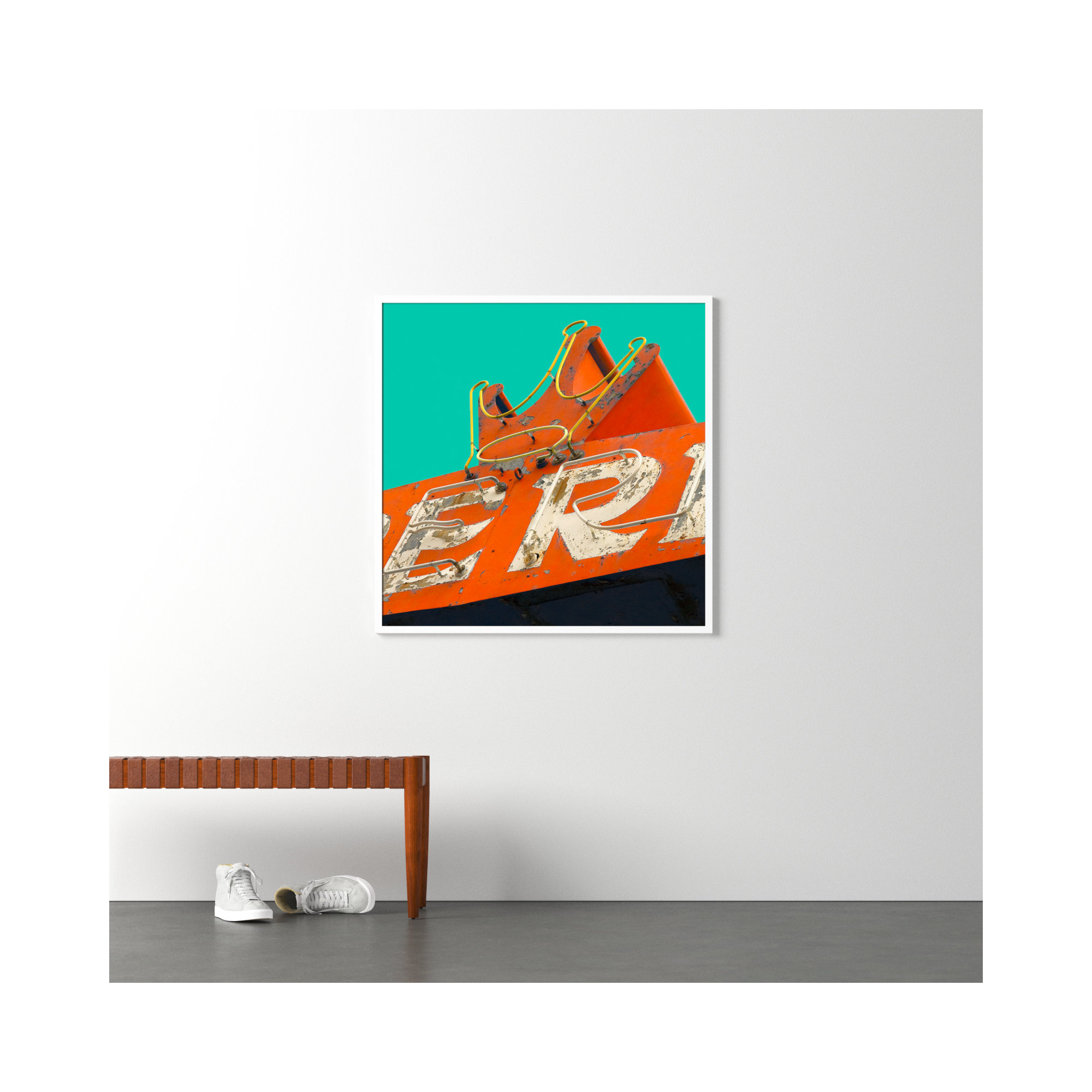 Eria by Robert Cadloff, White, 34.25" H x 34.25" W x 0.88" D