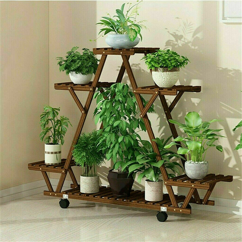 Nicholes Solid Wood Pine Plant Stand 4 Tier