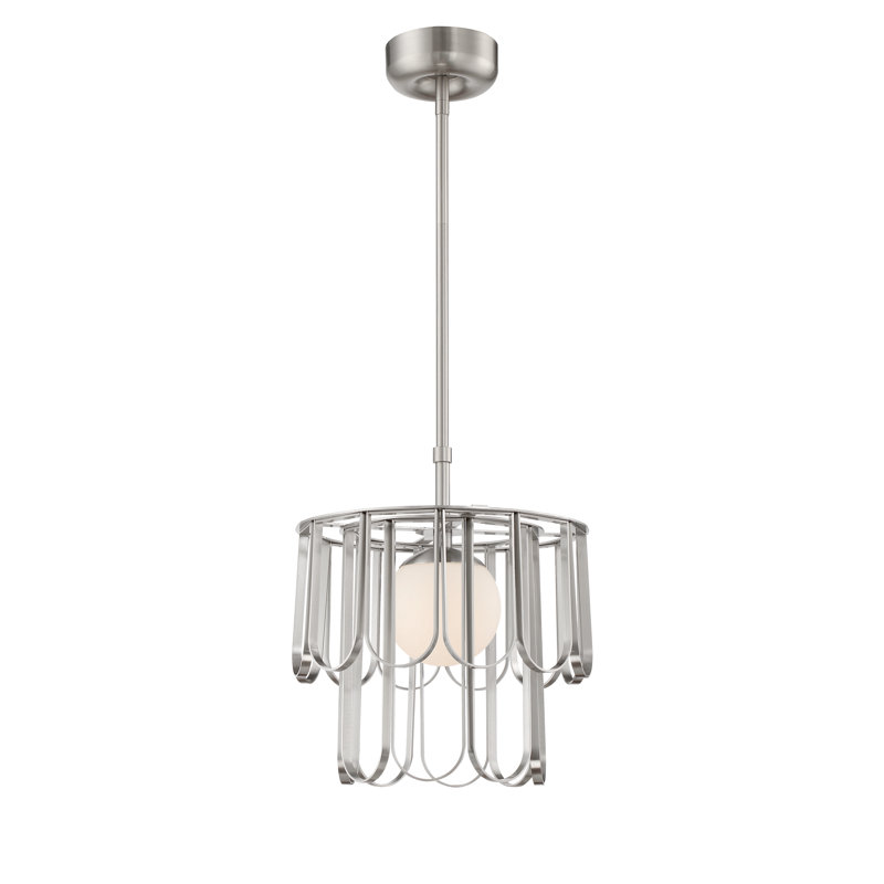 Hialmar 1 - Light Unique/Statement Pendant, Nickel, 61.17" H x 15" W x 15" D