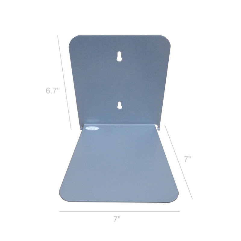 Inbox Zero® Large Silver Hidden Bookshelf Conceal Floating Bookshelf Modern Wall Displays Practical L-Shaped Shelf 5692904F852446ECB103A7D9E178F9C0