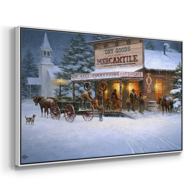 " Christmas Wishes ", 27" H x 41" W x 2" D, White
