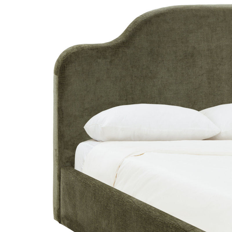 Lit en chenille Marcelline, Olive Green, Grand lit