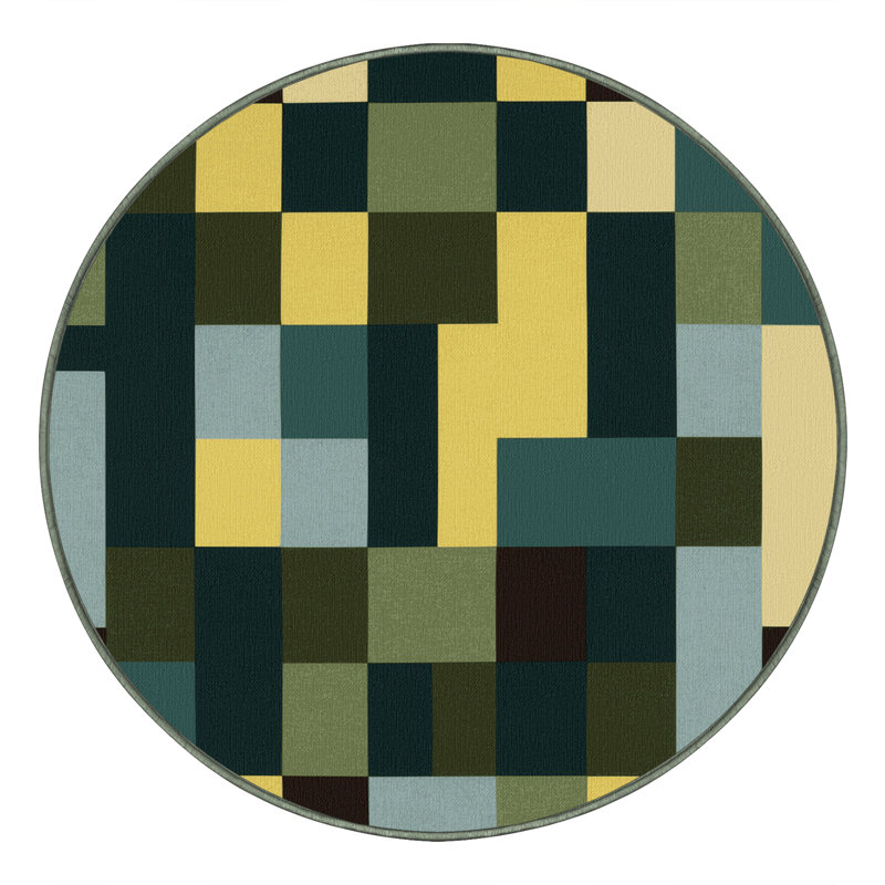 Terrain Textures Rug, Round 7'