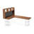 Nut-brown L-Shaped Solid Wood writing desk-118342506-118342509