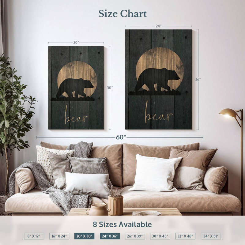 Brampt Wilderness Wood Bear, 36" H x 24" W