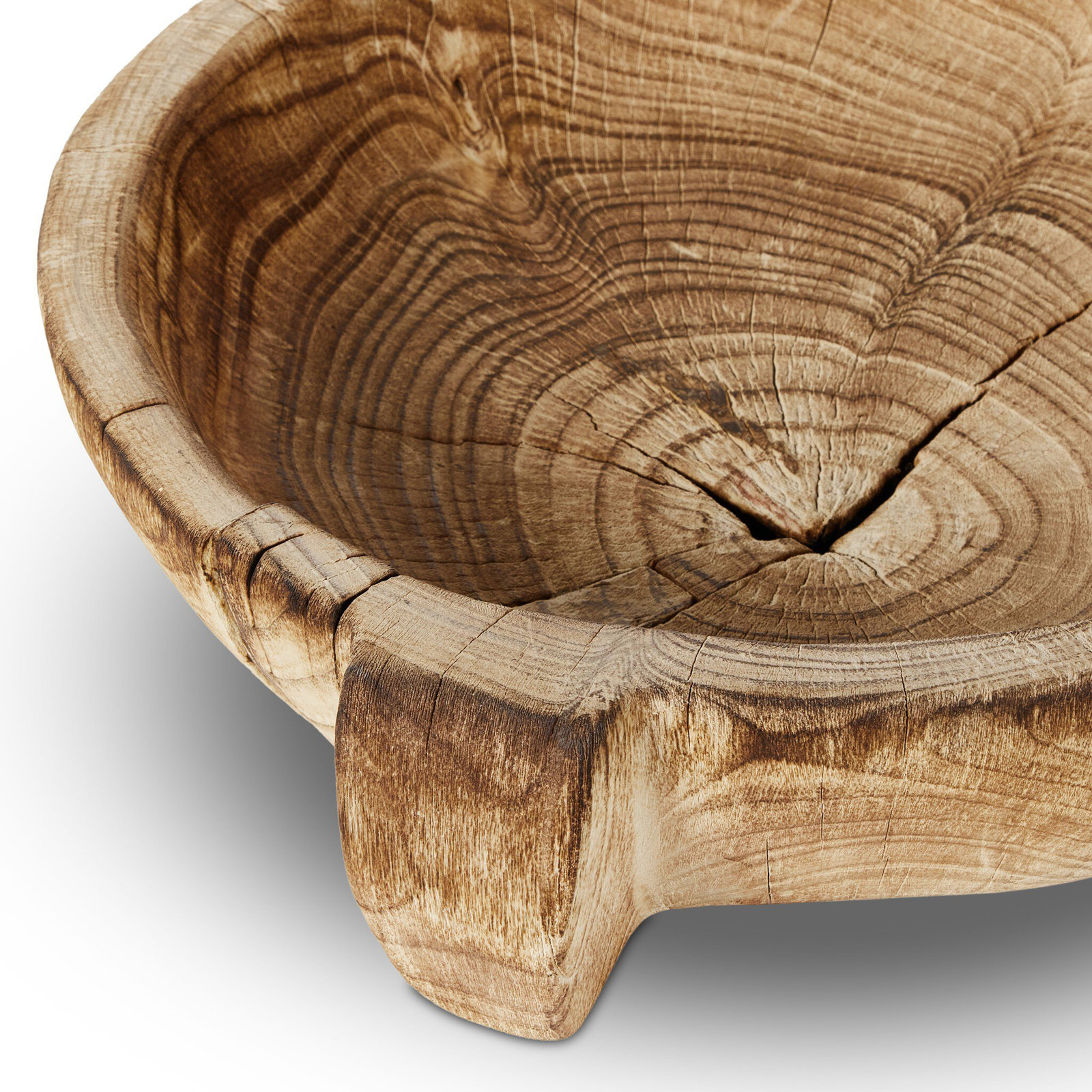 Montero Bowl, Burnt Reclaimed Solid Wood