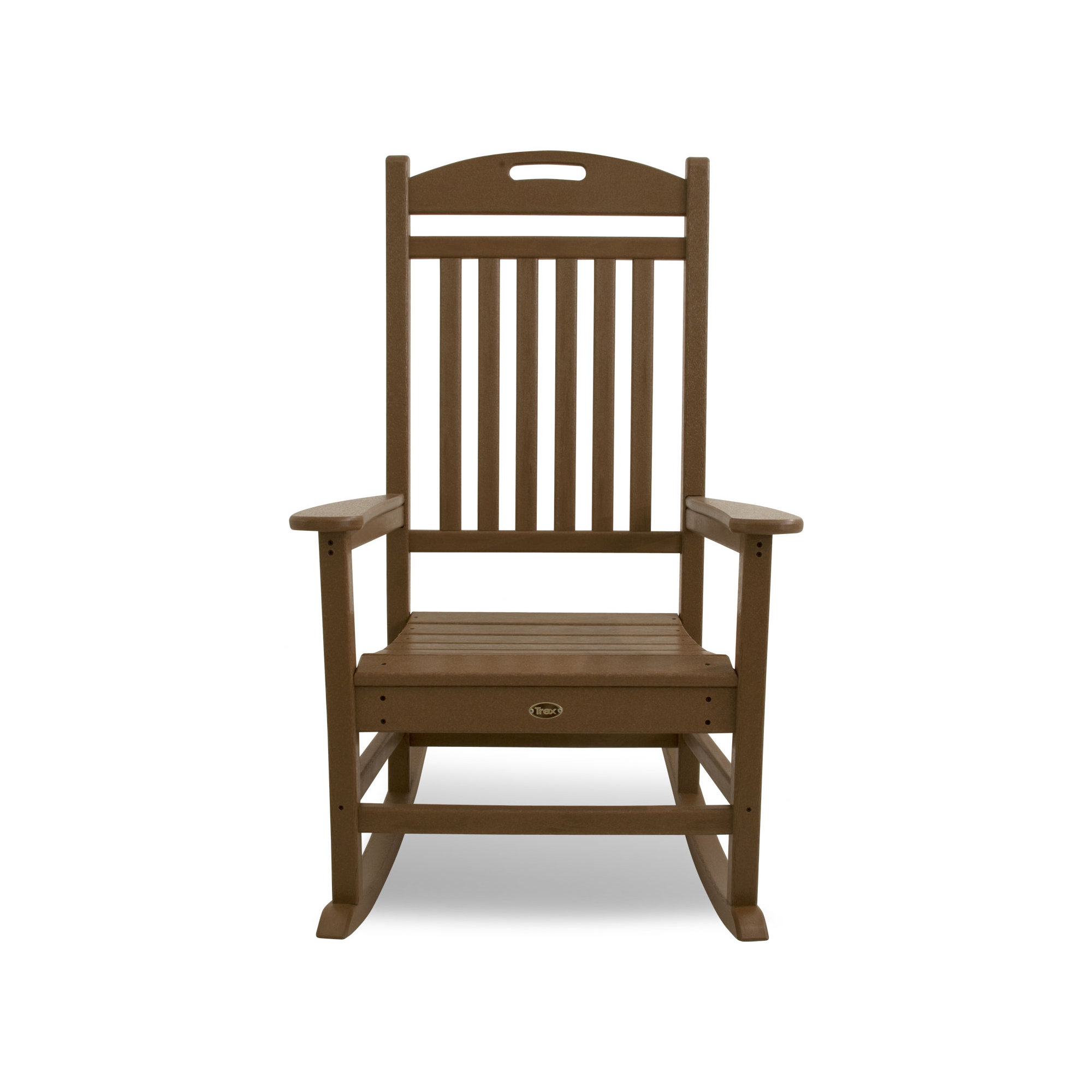 POLYWOOD Yacht Club Rocking Chair, Brown