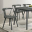 Deux chaises d'appoint rustiques rétro en bois massif gris pour la cuisine et la salle à manger Installation simple avec ensemble d'assemblage inclus de 2 pièces de construction en bois d'hévéa Installation rapide et facile-1750175776