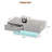 LED Coffee Table with Storage, Modern Living Room Table with 2 Drawers