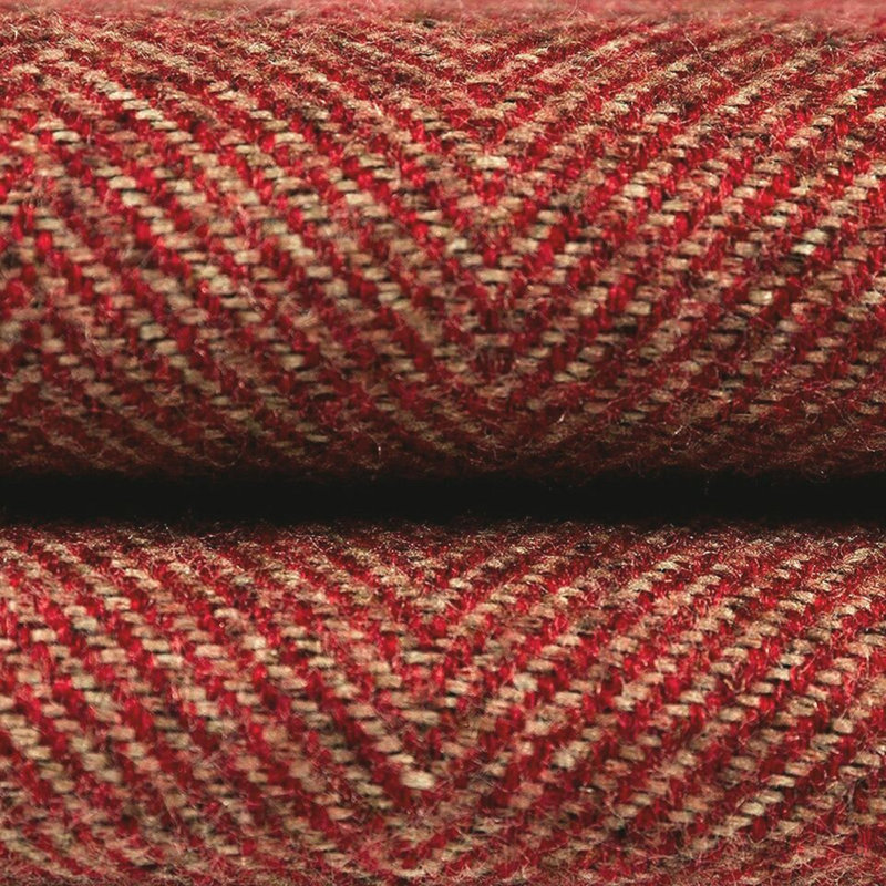Herringbone Rectangular Cushion Cover, 30 x 50cm, Burgundy Red