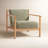 Upholstered Wood Frame Accent Chair-119236250