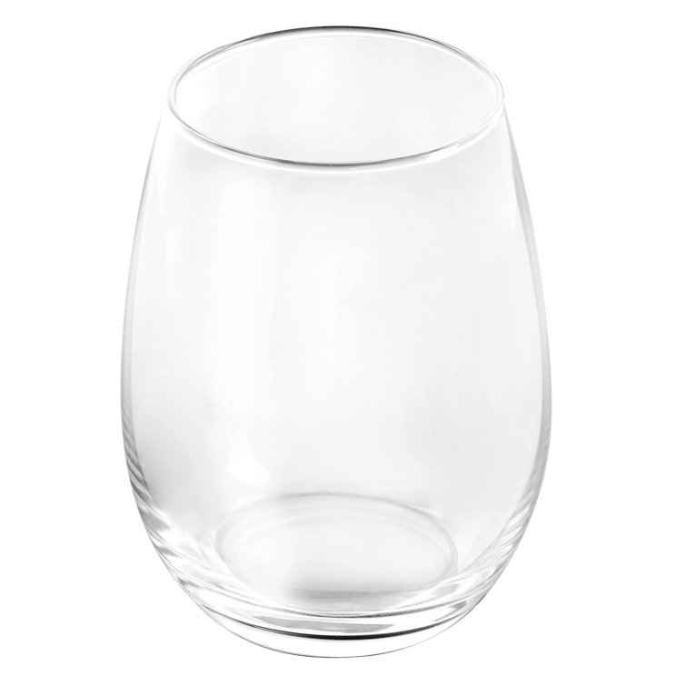 Martha Stewart 4 Piece Stemless Wine Glass Set 19 Oz Clear