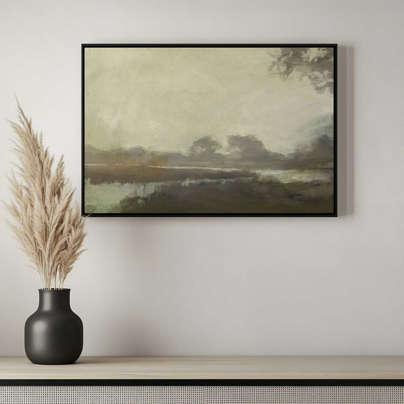 "Septième soleil" par Garima Dhawan, reproduction d'art sur toile, H 12 po x l 16 po, Cadre flottant, Doré