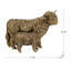 Figurine décorative de vache et de veau Highland en polyrésine bronze antique