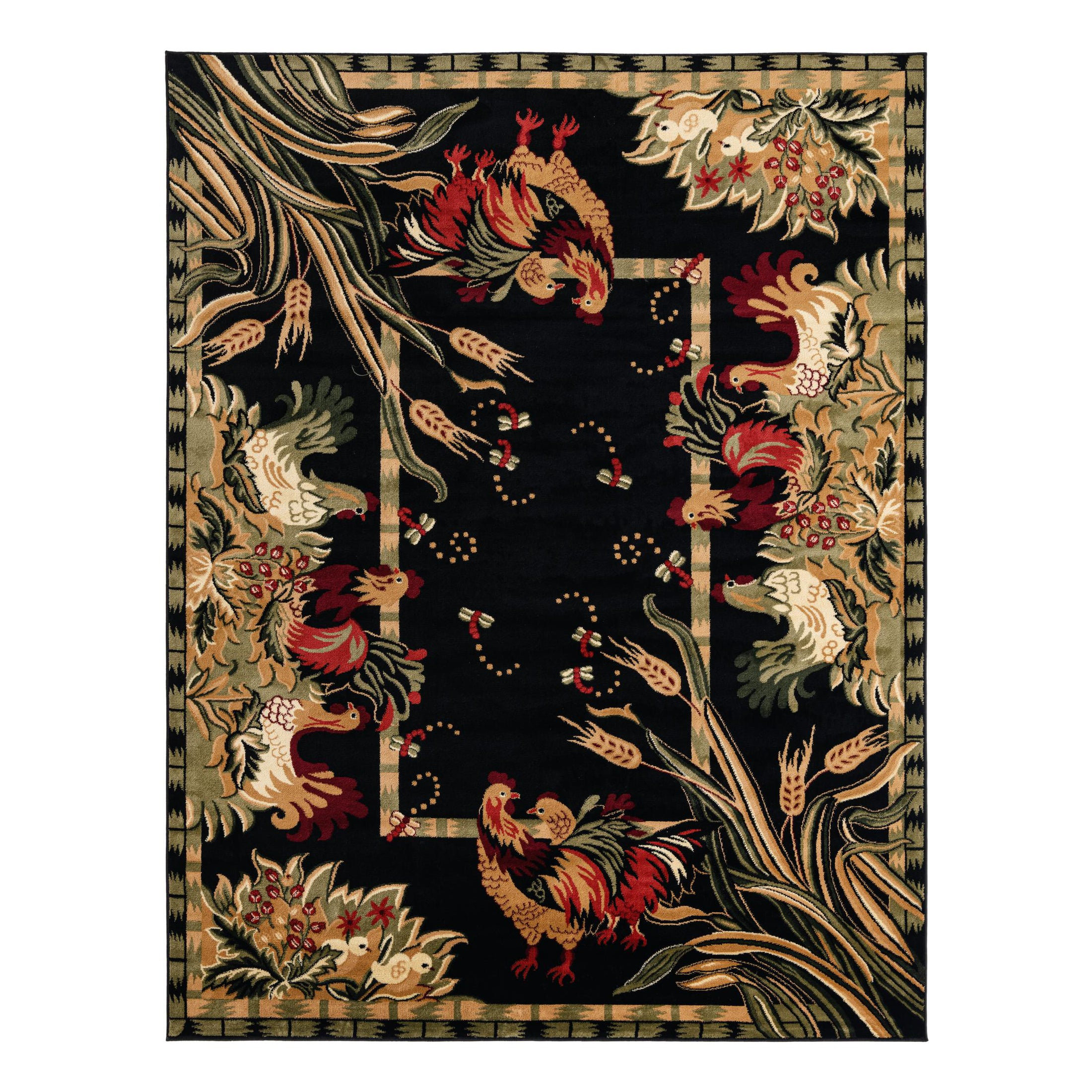 August Grove® Andersonville Performance Black/Green/Red Rug & Reviews ...