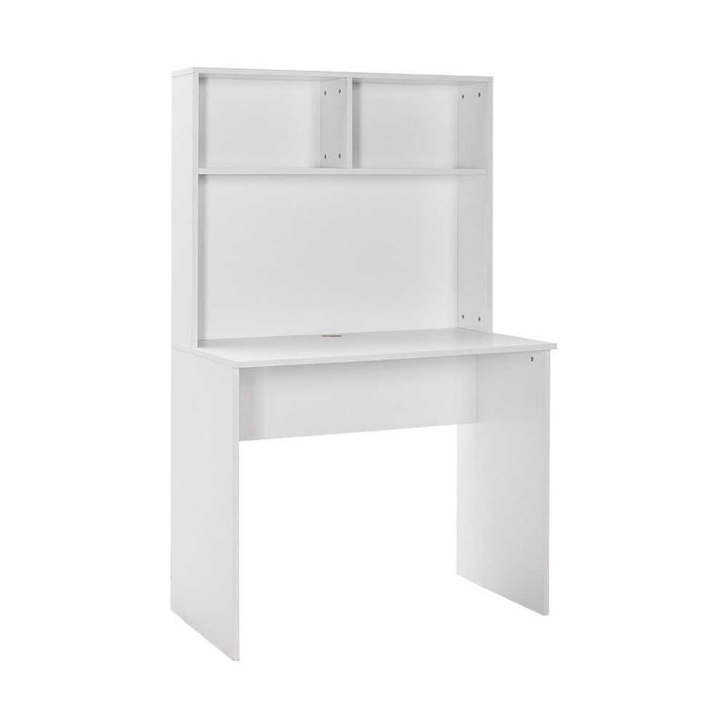 Modern Study Desk, White | 100% Melamine Coated Particle Board, Thickness: 0.6 inches | Sleek Design for Home Office & Study Spaces, Durable & Stylish Finish