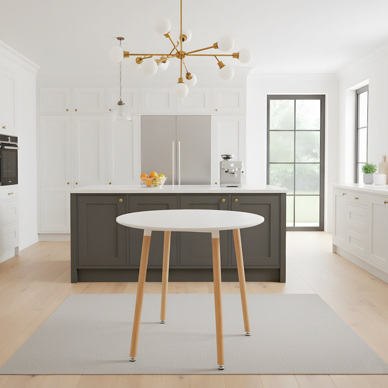 Nero Dining Table, White, 74cm H x 80cm W x 80cm D