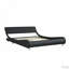 Faux Leather Upholstered Platform Bed Frame,LED lighting