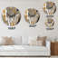 Horloge murale moderne dorée et grise-829375049