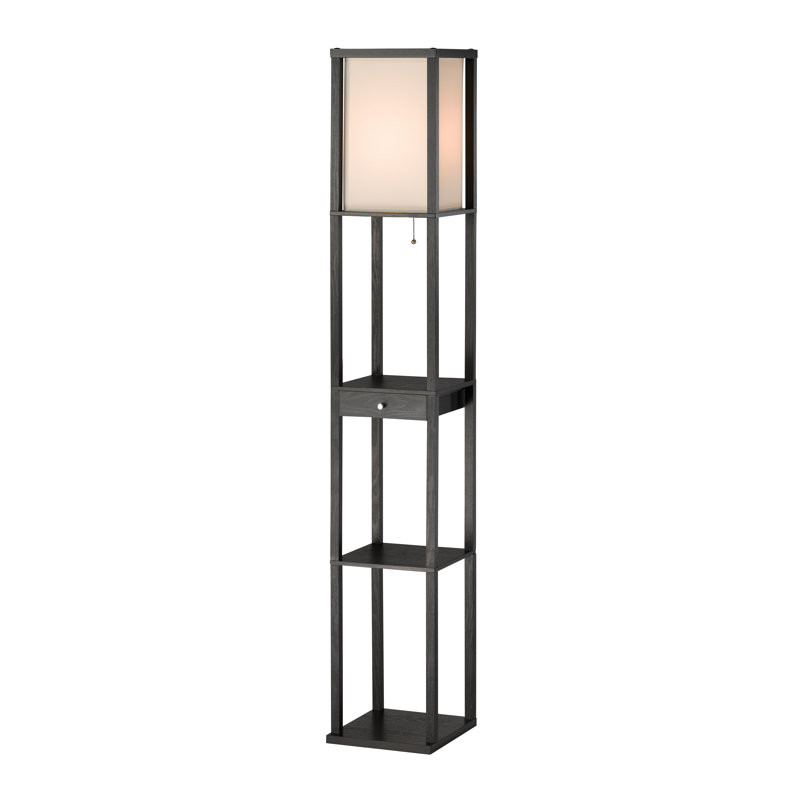 Alesandra 62.5'' Black Column Floor Lamp