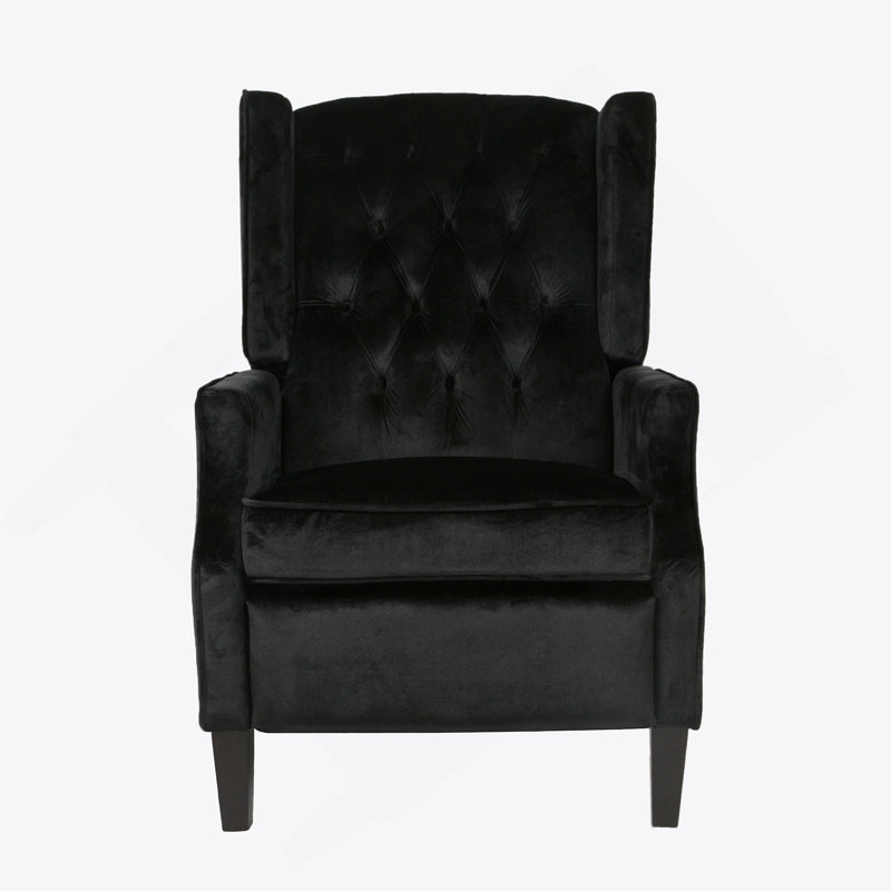 Fauteuil inclinable, Velours noir