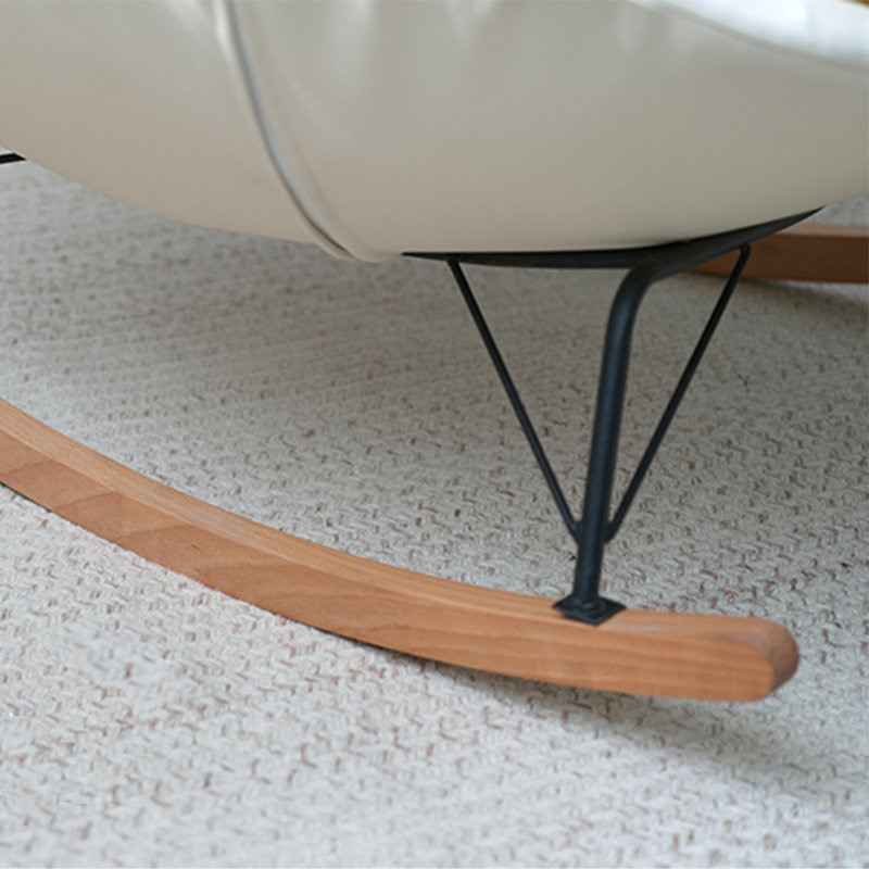 Chaise berçante coquille d'œuf, Jaune