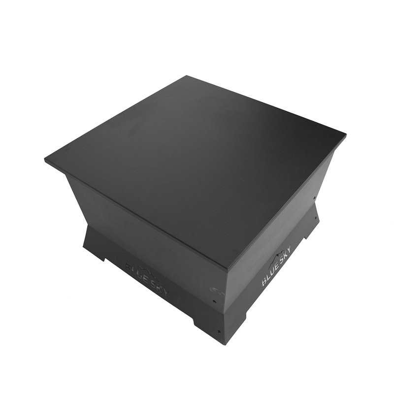Black Steel 30" Square Fire Pit Lid