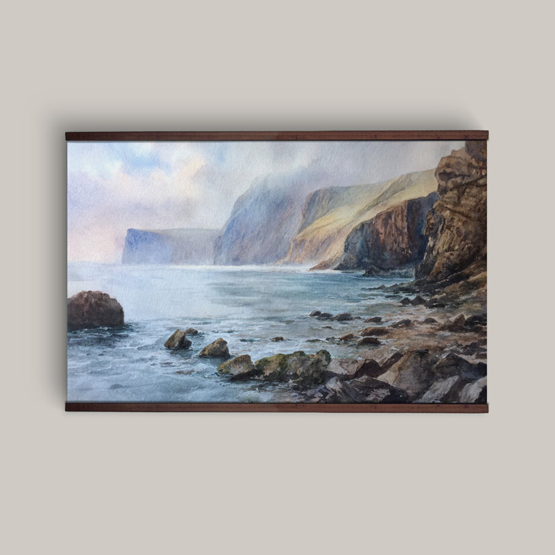 Toile océan, tapisserie bord de mer, H 40 po x l 60 po