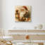 Décoration murale classique de père Noël avec lanterne et branche de pin - impression sur toile encadrée-454653072-454653075