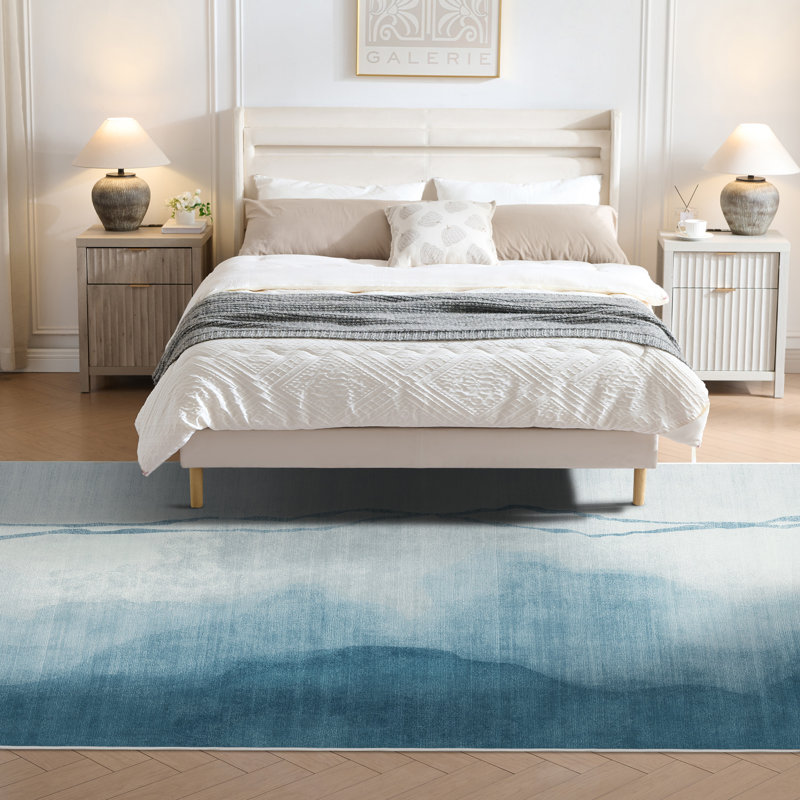 Sapphire Ombre Abstract Area Rug