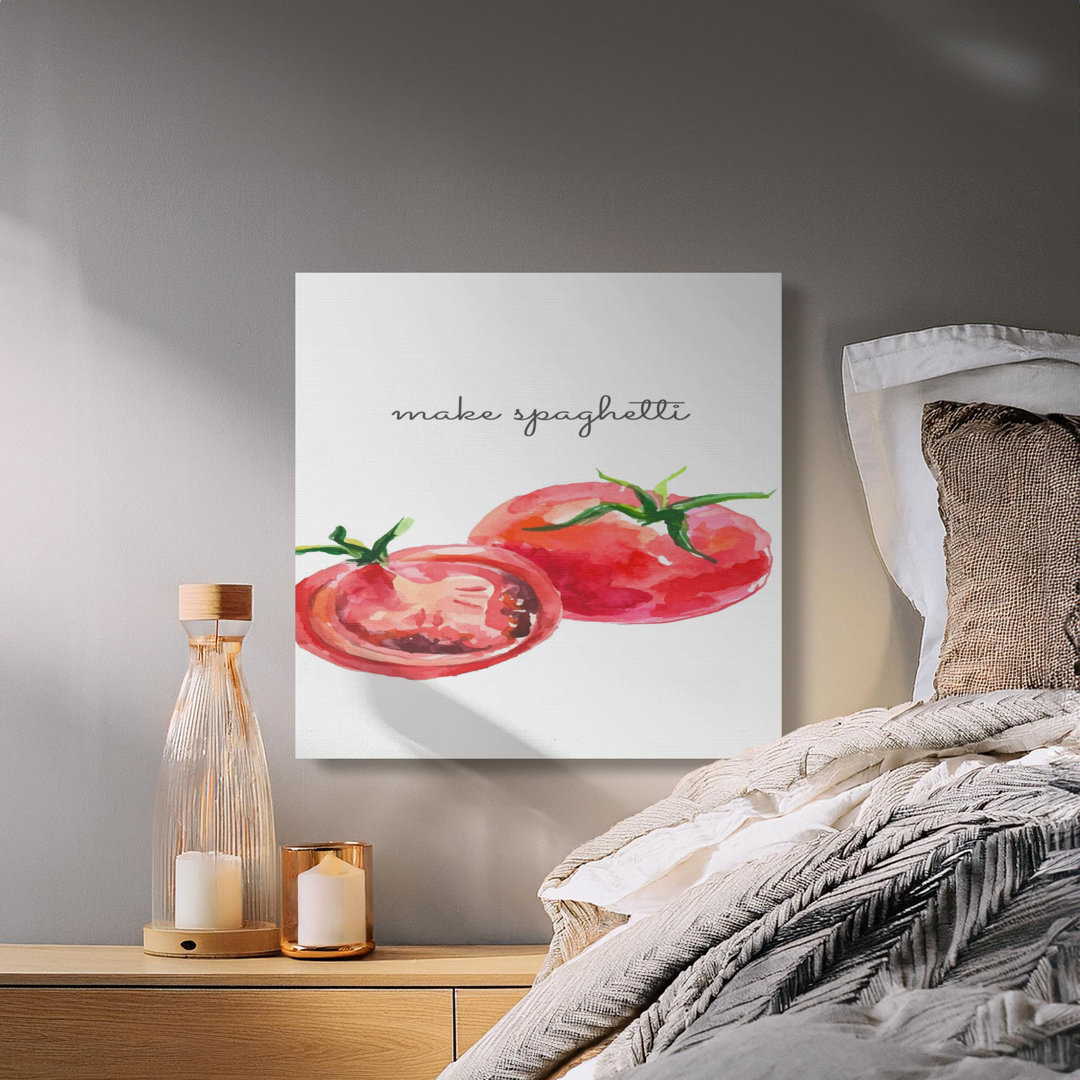 Watercolor Tomato Spaghetti Wall Art