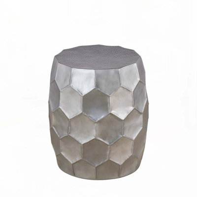 Metal Top Coffee Table with Solid Base