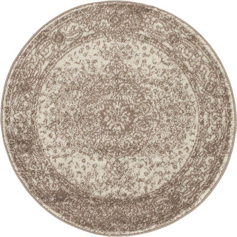 Tapis à motif oriental gris Vienna, Rond 5 pi