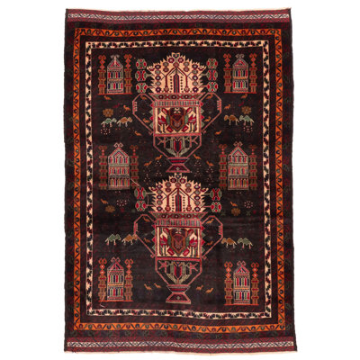 Teimani Black Rug 4'0" x 5'10"