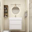 Victoria 36" Rosewood Wall Mounted Modern Vanity With Acrylic Sink-94524404