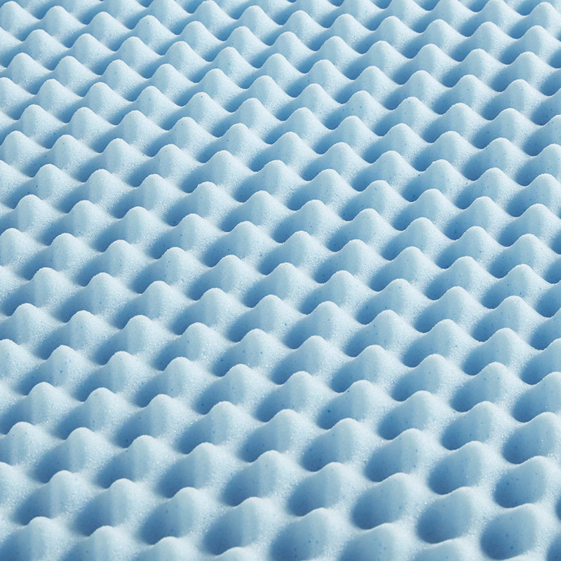 All Season Reversible Hypoallergenic Cooling Blue Mattress Topper For Enhanced Comfort And Temperature Control, Twin, 1.5"