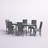Phebe 6 - Person Four Leg Dining Set-1805033826-1805033827