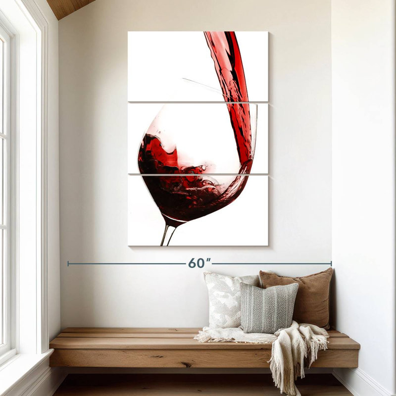 Yarlin Red Wine Flow, 50" H x 32" W