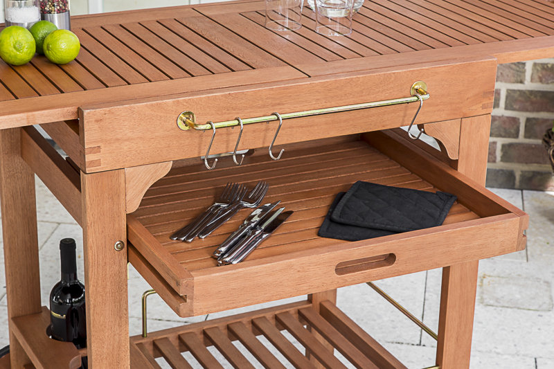 Aaniya Solid Wood Bar Cart