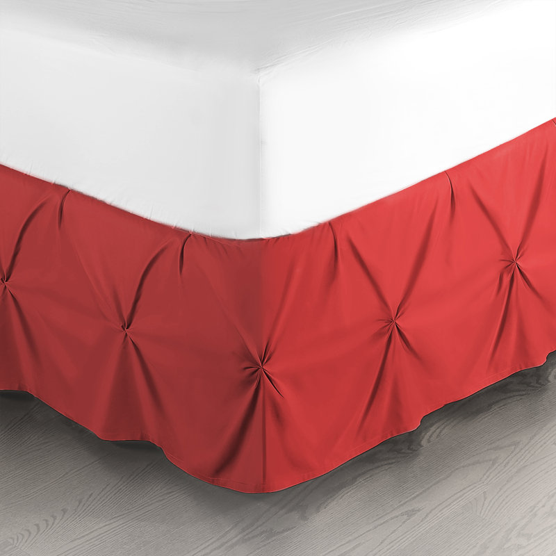 Tailored Bed Skirt, California King, Cherry/Red