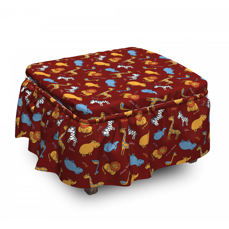 Housse pour repose-pieds doodle animaux