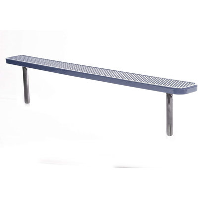 COATEDOUTDOORFURNITURE Bench, Dark Blue, Expanded, 8Ft, No Back, Inground